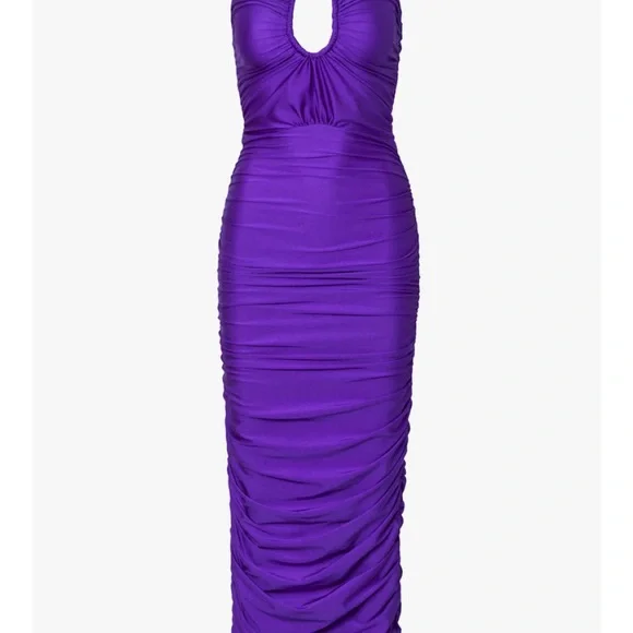 Elegant Purple Strapless Dress